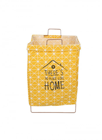 Waterproof Large Laundry Clothes Basket Yellow 35x3x25centimeter