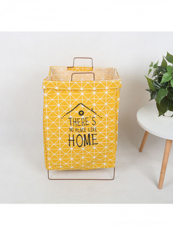 Waterproof Large Laundry Clothes Basket Yellow 35x3x25centimeter