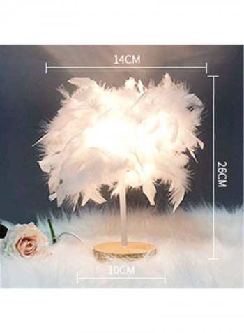 Feather Design USB Lamp White