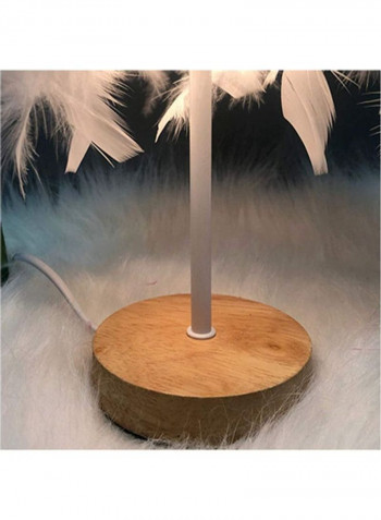Feather Design USB Lamp White