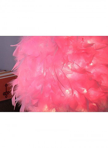 Feather LED Bedside Table Lamp Pink