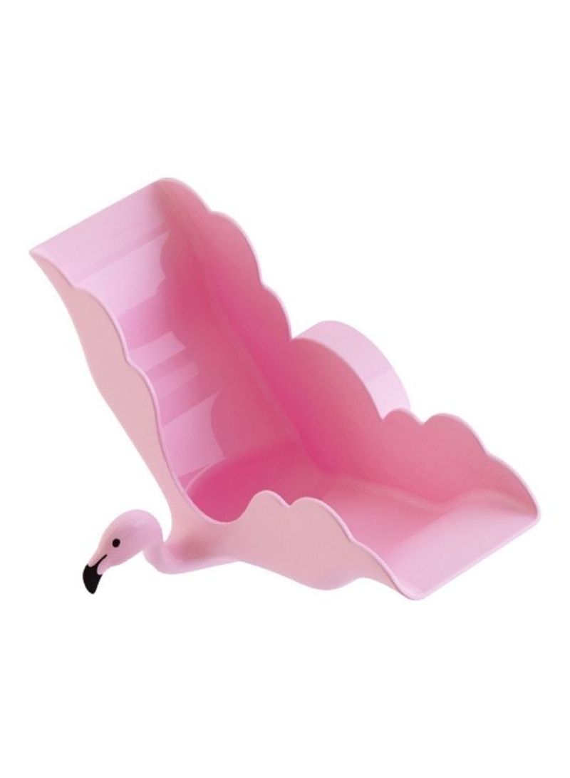 Wall Mounted Cartoon Flamingo Bathroom Soap Dish Pink 13.4x8.4x6.1cm