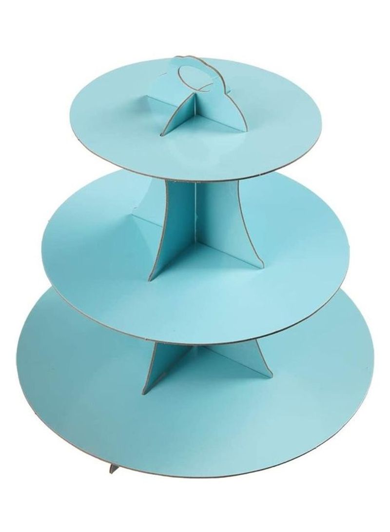 3 Tier Cake Display Stand And Fruit Plate Lightblue