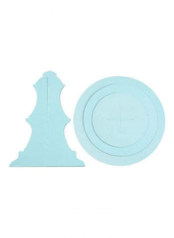 3 Tier Cake Display Stand And Fruit Plate Lightblue