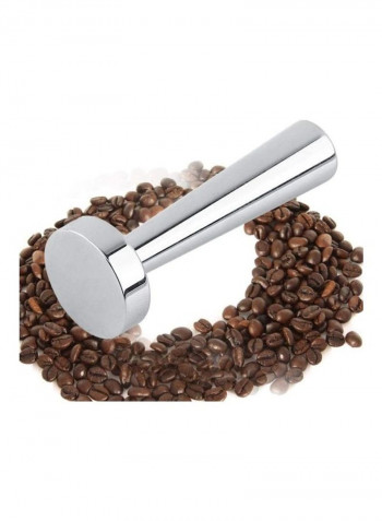 Stainless Steel Solid Espresso Coffee Tamper Tool Silver