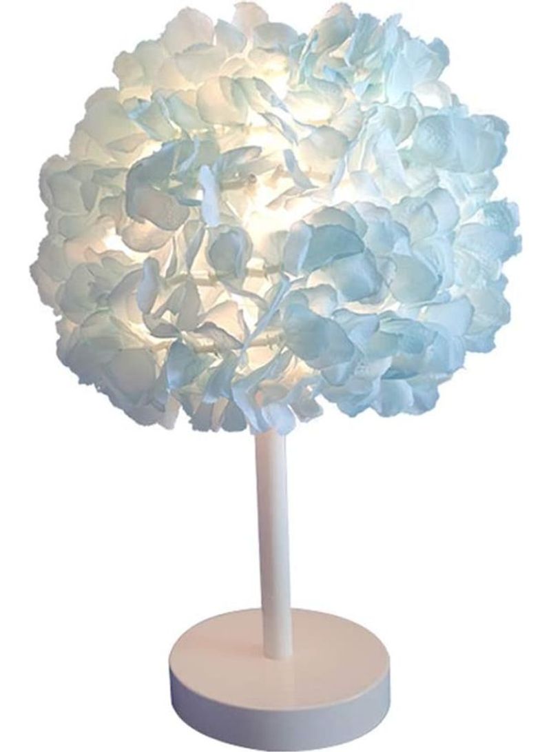 USB Feather Table Lamp White
