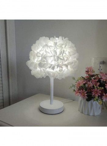 USB Feather Table Lamp White