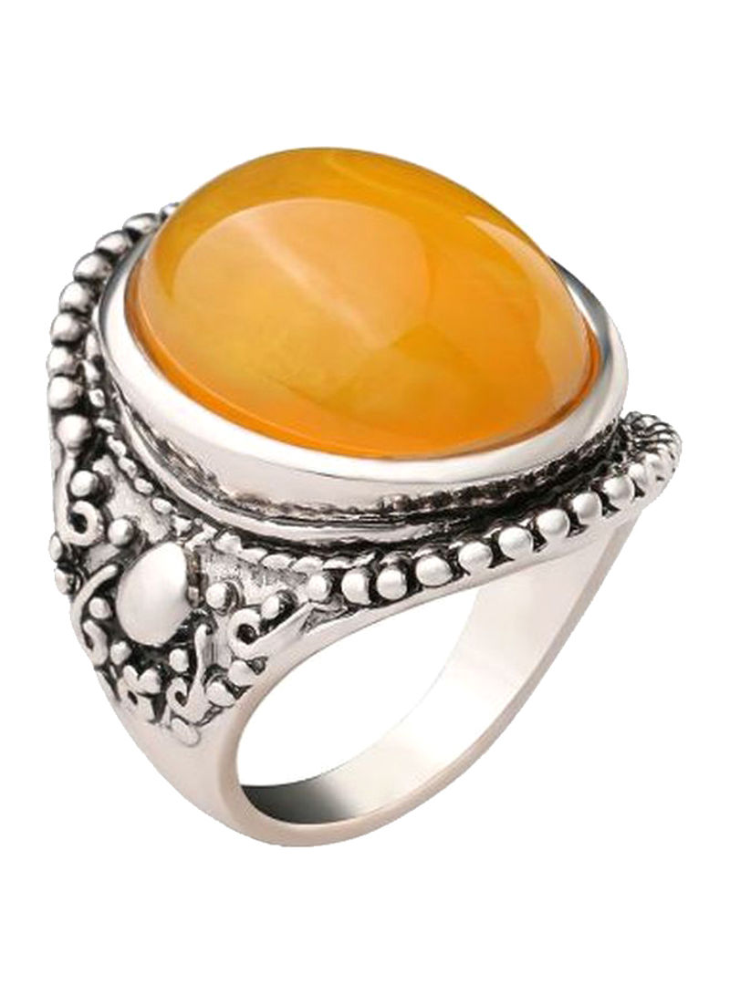 Alloy Amber Ring