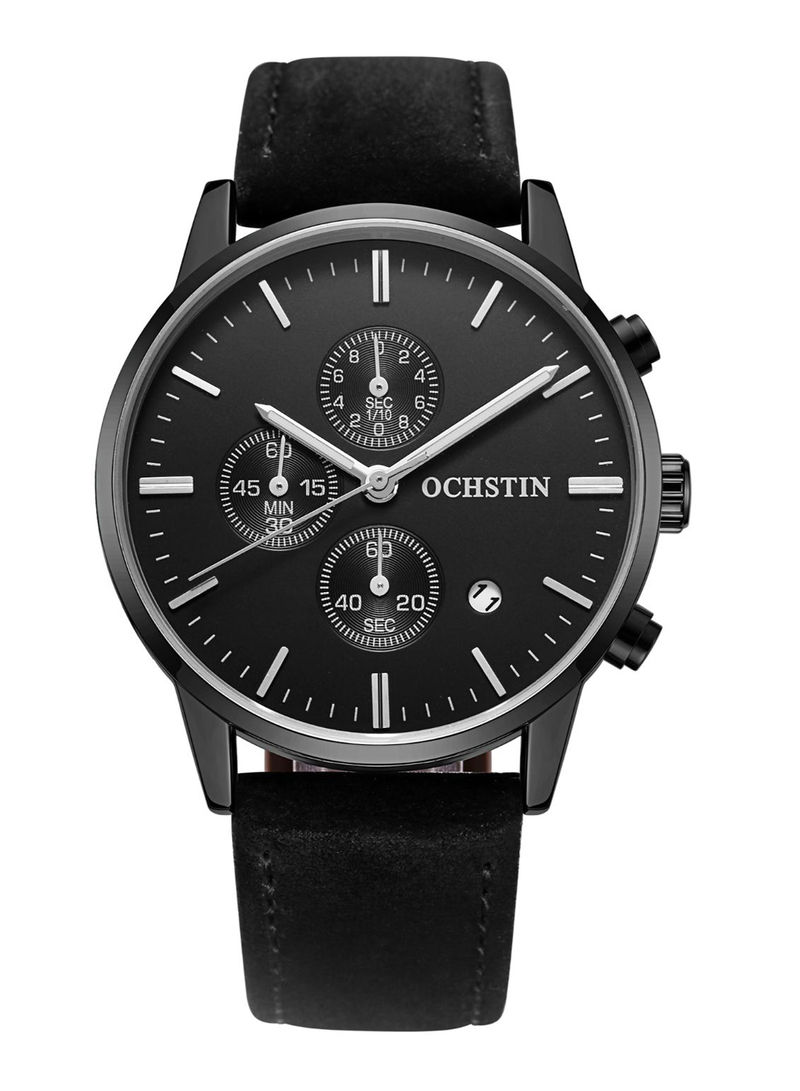 Men's Leather Analog Watch GQ084