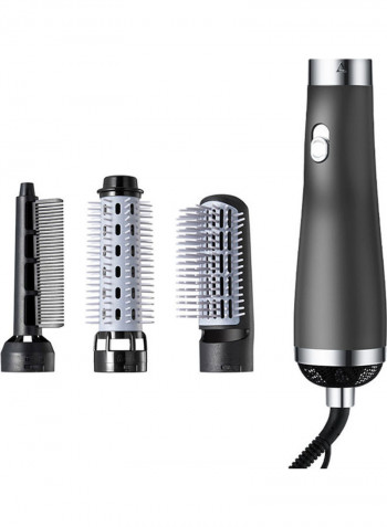3-In-1 Ionic Hot Air Blow Dryer Brush Grey 27x8x13.5cm