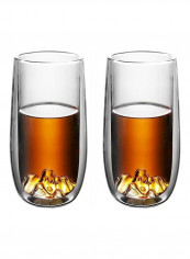 Sets of 2 Double Walled Coffee Mugs multicolour 410millimeter