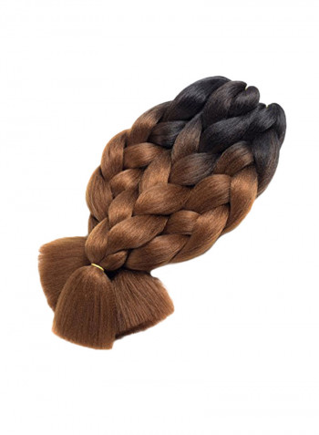 5-Piece Synthetic Braiding Crochet Braids Hair Extension Set Brown 24inch