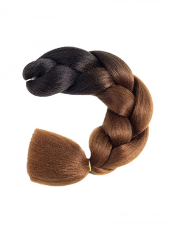 5-Piece Synthetic Braiding Crochet Braids Hair Extension Set Brown 24inch