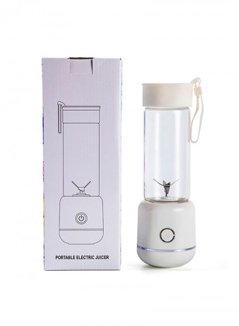 Electric Blender And Portable Juicer Cup 400 ml 50 W 0186 White/Clear