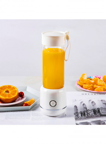 Electric Blender And Portable Juicer Cup 400 ml 50 W 0186 White/Clear