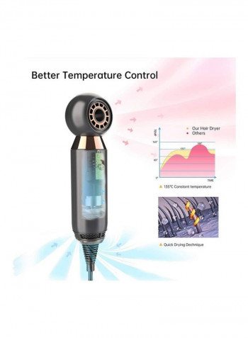 Mini Hair Dryer Black/Gold