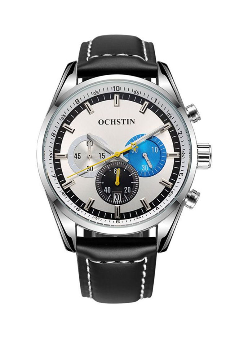 Men's Leather Chronograph Watch GQ046-BW