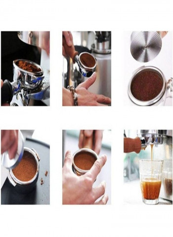 Stainless Steel Coffee Pressed Brown/Silver 51millimeter