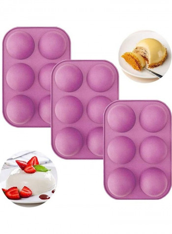 3-Piece Chocolate Ball Mold Tray Set Purple one sizecm