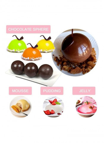 3-Piece Chocolate Ball Mold Tray Set Purple one sizecm