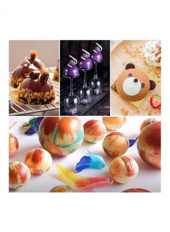 3-Piece Chocolate Ball Mold Tray Set Purple one sizecm