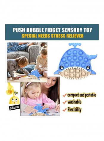 Shark Design Push Bubble Sensory Toy