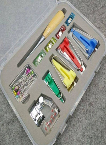 16-Piece Sewing Fold Fabric Maker Tool Red/Blue/Green