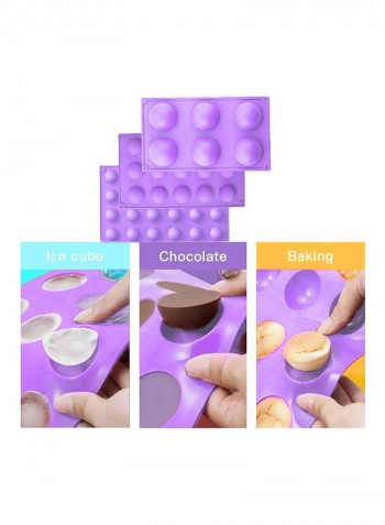 Hot chocolate bomb mold chocolate ball mold Chocolate Chip Rectangular Mousse Desert Biscuit Stick Bread Baking DIY Silicone Mold (3 rounds) multicolour one sizecm