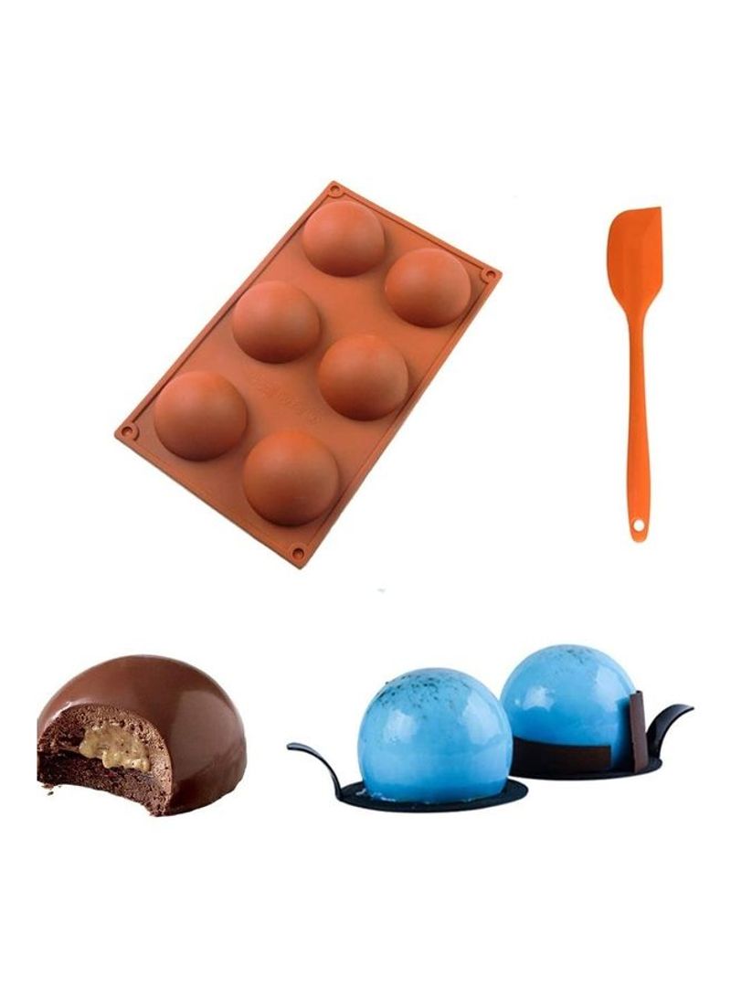 2 Pack Hot Chocolate Bomb Molds Semi Sphere 6 Holes Silicone Mold for Baking Cake DIY, Candy, Pudding, Jelly Moulds multicolour
