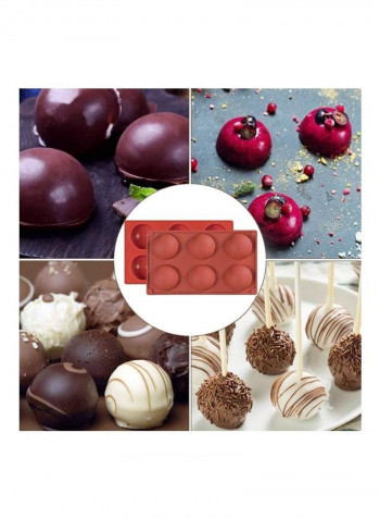 2 Pack Hot Chocolate Bomb Molds Semi Sphere 6 Holes Silicone Mold for Baking Cake DIY, Candy, Pudding, Jelly Moulds multicolour