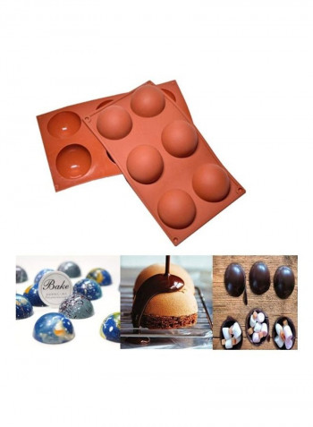2 Pack Hot Chocolate Bomb Molds Semi Sphere 6 Holes Silicone Mold for Baking Cake DIY, Candy, Pudding, Jelly Moulds multicolour