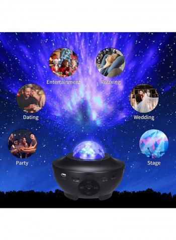 Star Projection Lamp Black 17x13.2x17cm