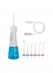 Cordless Water Flossier For Tooth Portable USB Rechargeable White/Blue