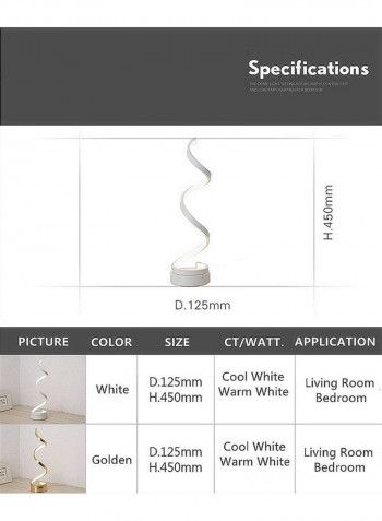 Spiral LED Table Lamp White-12w-warm White one sizecentimeter