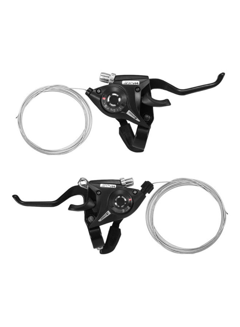 2pcs Bicycle Speed Shifter Brake Shifter with Shift Cable 24 Speed MTB Mountain Bike Shifter Set Bike Brake Levers Cycling Handlebar Short Brake Clutch Lever 24*3*17.2cm