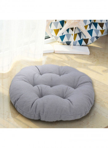 Floor Cushion Cotton Grey 40cm