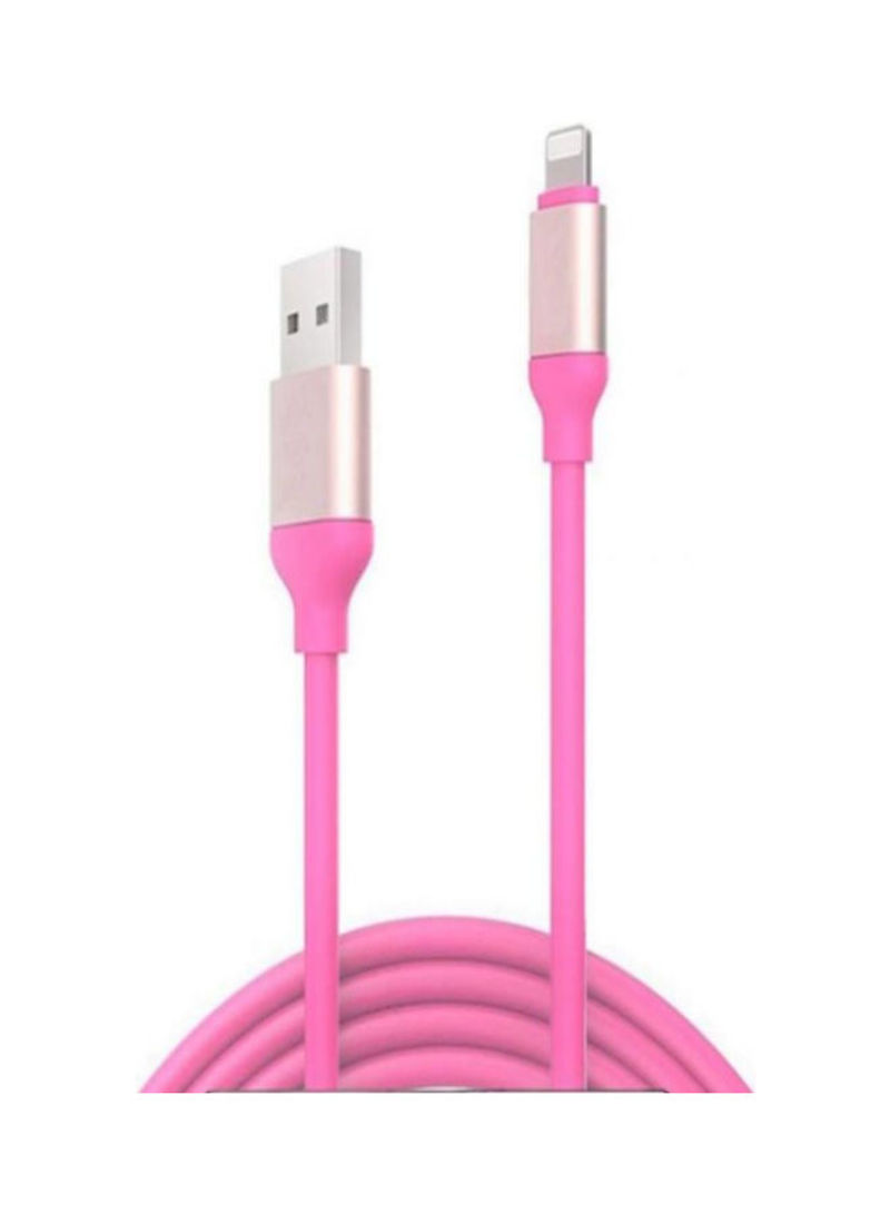 USB To Lightning Charging Cable 1meter Pink