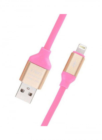 USB To Lightning Charging Cable 1meter Pink