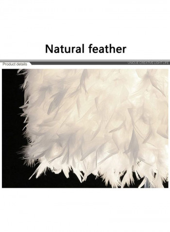 Feather LED Bedside Table Lamp White