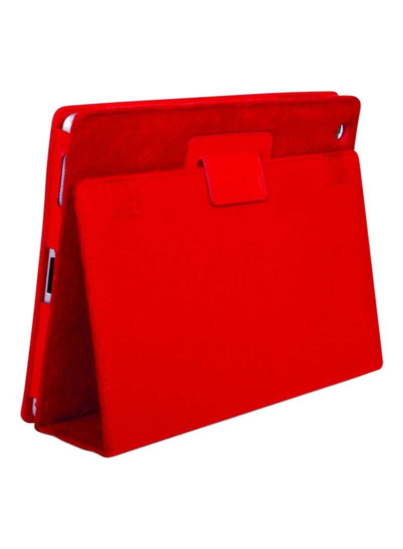 Folio Case Cover For Apple iPad 2/3/4 Red
