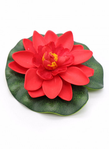 4-Piece Artificial Foam Floating Lotus Flower Multicolour 10centimeter