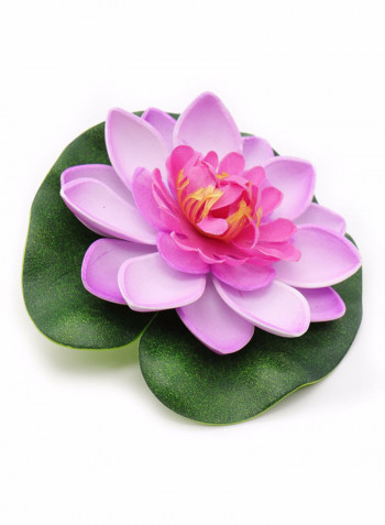 4-Piece Artificial Foam Floating Lotus Flower Multicolour 10centimeter