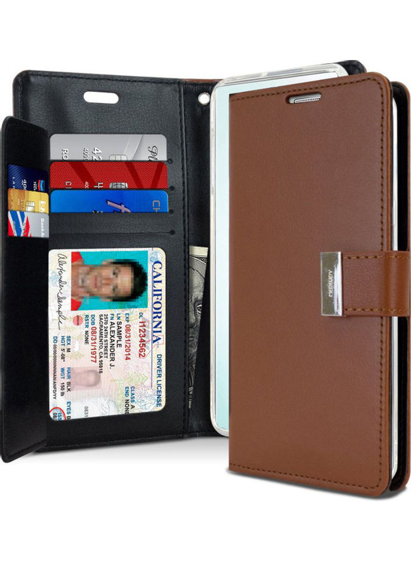 iPhone 12 & 12 Pro  Leather Protection Flip Cover Wallet Case 6.1inch Brown