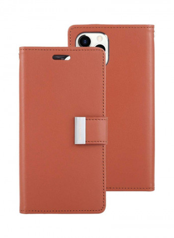 iPhone 12 & 12 Pro  Leather Protection Flip Cover Wallet Case 6.1inch Brown
