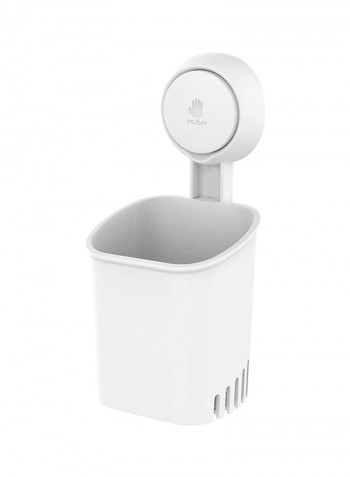 Wall Mounted Toothbrush Holder White 9.4x9.2x19.5cm