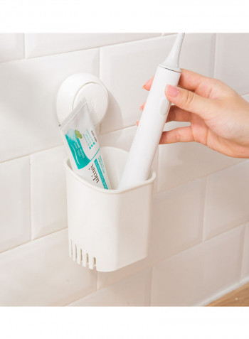 Wall Mounted Toothbrush Holder White 9.4x9.2x19.5cm