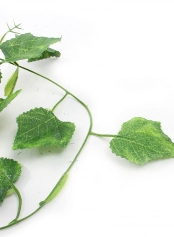 10-Piece Artificial Leaf Rattan Set Green