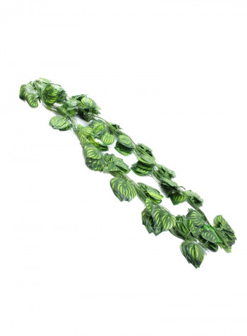 12-Piece Artificial Leaf Rattan Set Green