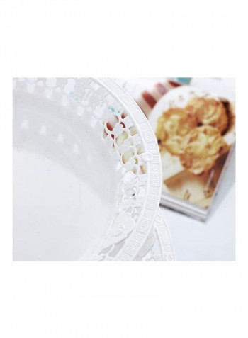 1 Piece 3 Tier Cake Display Stand And Fruit Plate White 36cm