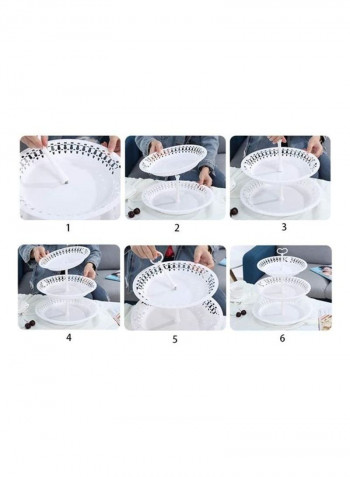 1 Piece 3 Tier Cake Display Stand And Fruit Plate White 36cm